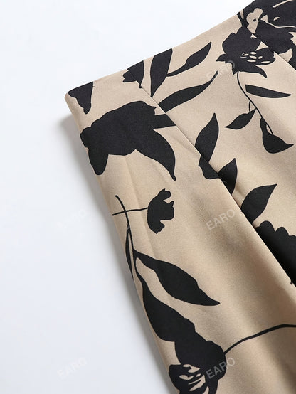 Կանացի էլեգանտ վերնաշապիկի և միդի կիսաշրջազգեստի հավաքածու