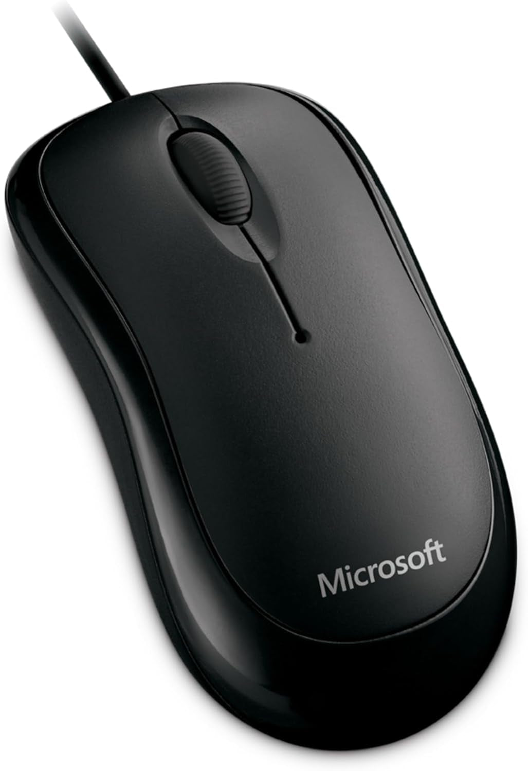 Microsoft Basic Optical Mouse - Black. Comfortable, Right/Left Hand Use, Ergonomic Design, Wired USB Mouse, for Pc/Laptop/Desktop