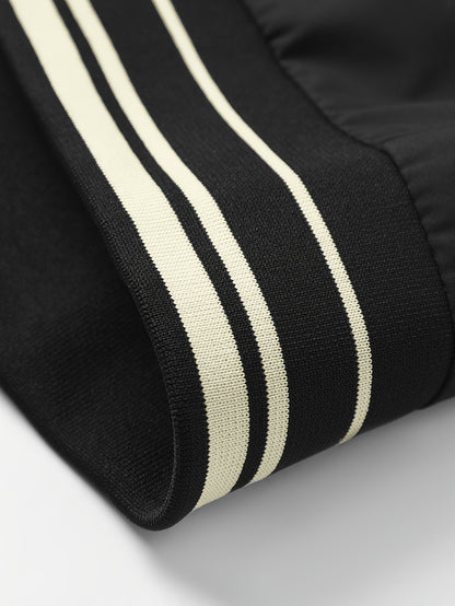 Տղամարդու սպորտային, առօրյա բաճկոնի և տաբատի հավաքածու, երկգույն միահյուսված տառային նախշերով, ոճային, բոլոր եղանակների համար նախատեսված, մարզիկների կողմից նախընտրելի TZ6062