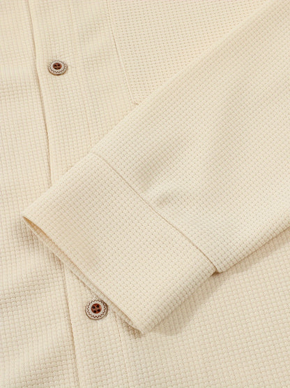 Տղամարդու առօրյա գլխարկով բաճկոն - փափուկ, շնչող պոլիեսթերից՝ կոճակներով դիզայնով և գրպաններով | Հիանալի է գարնանային, աշնանային և բացօթյա գործունեության համար, երկար թևքերով, նորաձև, ամենօրյա, հանգստի ոճով, ավանդական տարբերակով