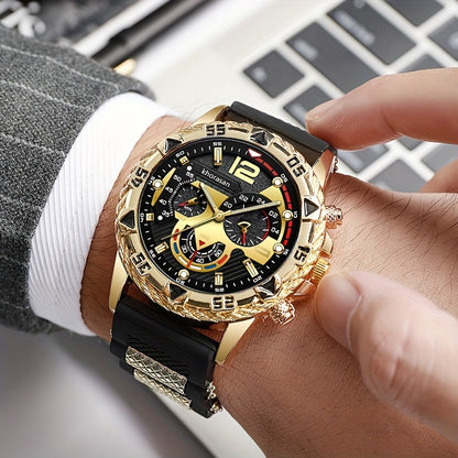 5 հատ 3 տղամարդու գեղեցիկ, բարձրակարգ քվարցային ժամացույց + դրամապանակ, ակնոց, բանալի շղթա, գելային գրիչ, արժեքավոր նվերների տուփի հավաքածու, որը լավագույն ընտրությունն է տոնական ծննդյան օրերի համար։