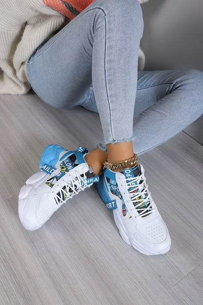 Կանացի նորաձև հաստ ներբանով սպորտային կոշիկներ, փողոցային ոճի շնչող առօրյա կոշիկներ բոլոր եղանակների համար