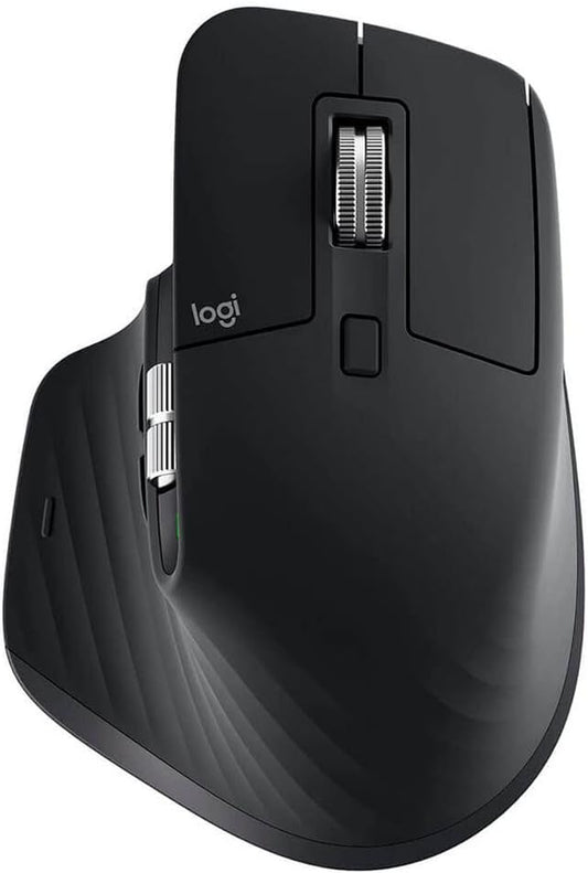 Logitech MX Master 3S - Wireless Performance Mouse with Ultra-Fast Scrolling, Ergo, 8K DPI, Track on Glass, Quiet Clicks, USB-C, Bluetooth, Windows, Linux, Chrome - Graphite