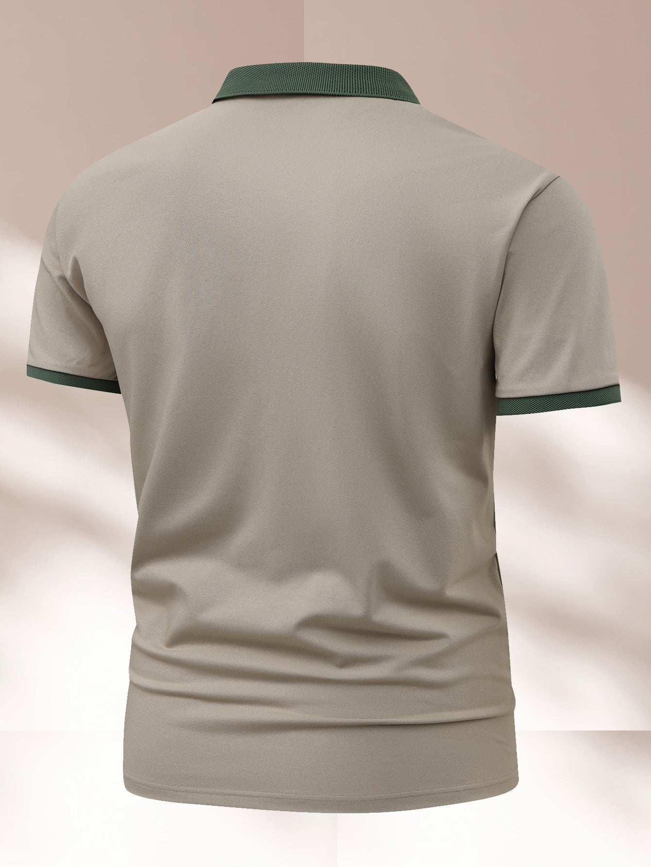 Տղամարդկանց սովորական գոլֆի վերնաշապիկ, 100% պոլիեսթեր տրիկոտաժե գործվածք, երկրաչափական նախշով, կոճակով օձիք, սովորական պիտույք, ամառային կարճ թև վերնաշապիկ՝ մուգ կապույտ, բաց կանաչ, խակի, սև