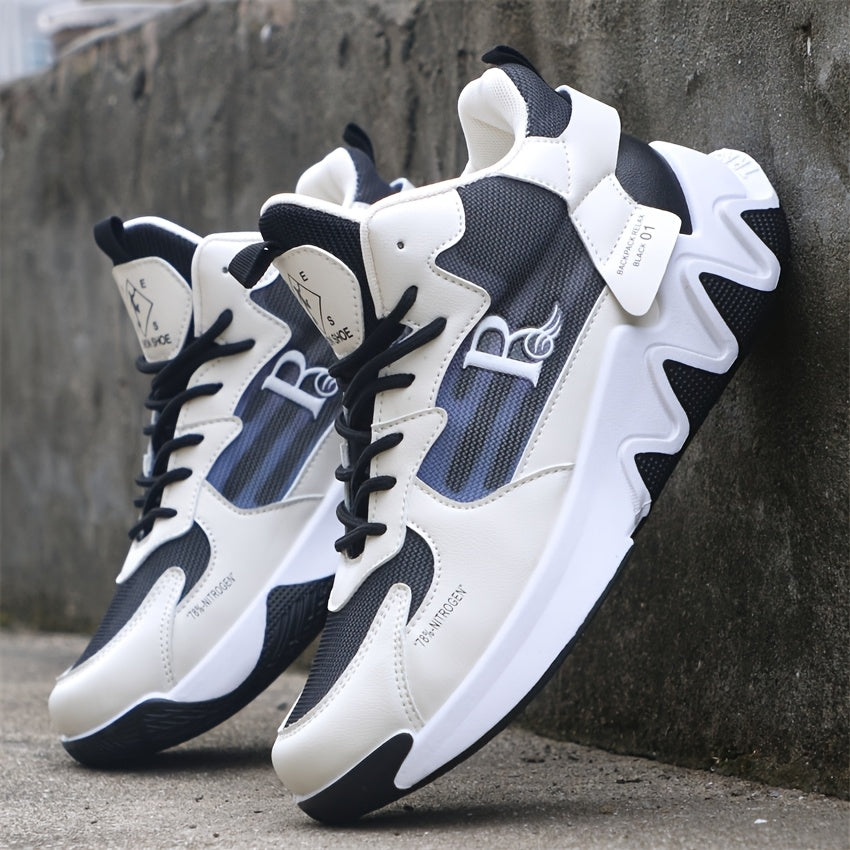 Breathable Men's Running Shoes with Anti-Slip EVA Sole, Lightweight Low-Top Sneakers for Casual Wear and Light Exercise, White with Orange Accents, Comfortable Fabric Upper and Durable PVC Insole, Versatile Sneakers   Stylish