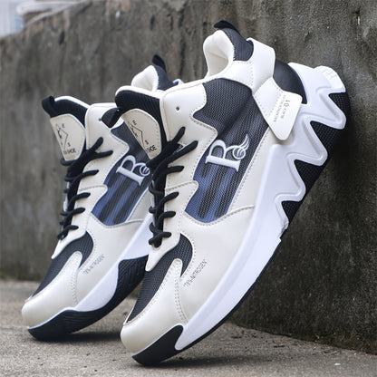 Breathable Men's Running Shoes with Anti-Slip EVA Sole, Lightweight Low-Top Sneakers for Casual Wear and Light Exercise, White with Orange Accents, Comfortable Fabric Upper and Durable PVC Insole, Versatile Sneakers   Stylish